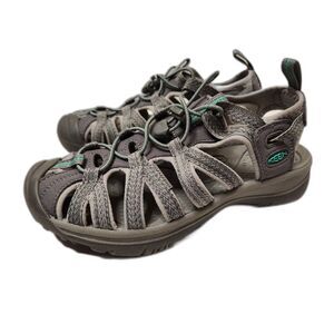 Keen Whisper Closed Toe Sandals Women's 7 Grey Peacock Green